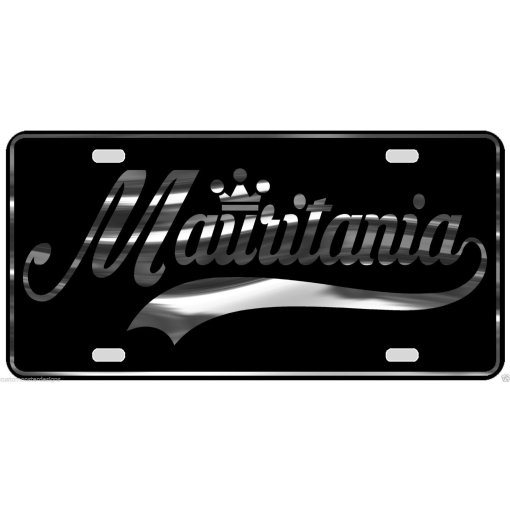 Mauritania License Plate All Mirror Plate & Chrome and Regular Vinyl Choices