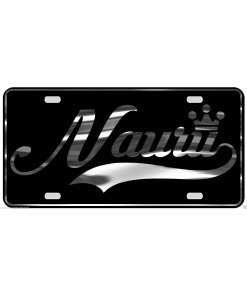 Nauru License Plate All Mirror Plate & Chrome and Regular Vinyl Choices
