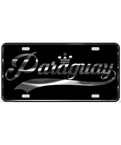 Paraguay License Plate All Mirror Plate & Chrome and Regular Vinyl Choices