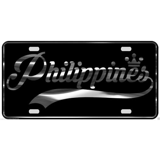 Philippines License Plate All Mirror Plate & Chrome and Regular Vinyl Choices