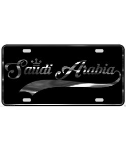 Saudi Arabia License Plate All Mirror Plate & Chrome and Regular Vinyl Choices