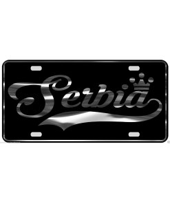 Serbia License Plate All Mirror Plate & Chrome and Regular Vinyl Choices