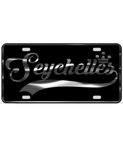 Seychelles License Plate All Mirror Plate & Chrome and Regular Vinyl Choices