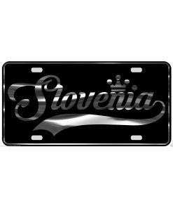 Slovenia License Plate All Mirror Plate & Chrome and Regular Vinyl Choices