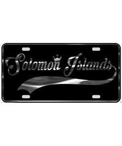 Solomon Islands License Plate All Mirror Plate & Chrome and Regular Vinyl Choice
