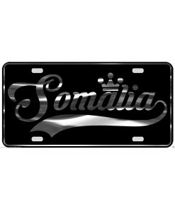 Somalia License Plate All Mirror Plate & Chrome and Regular Vinyl Choices