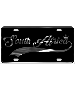 South Africa License Plate All Mirror Plate & Chrome and Regular Vinyl Choices