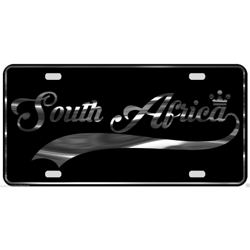 South Africa License Plate All Mirror Plate & Chrome and Regular Vinyl Choices