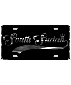 South Sudan License Plate All Mirror Plate & Chrome and Regular Vinyl Choices