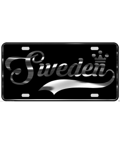 Sweden License Plate All Mirror Plate & Chrome and Regular Vinyl Choices
