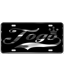 Togo License Plate All Mirror Plate & Chrome and Regular Vinyl Choices