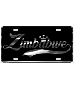 Zimbabwe License Plate All Mirror Plate & Chrome and Regular Vinyl Choices