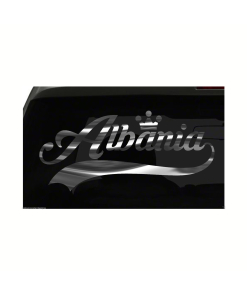 Albania sticker Country Pride Sticker all chrome and regular colors choices