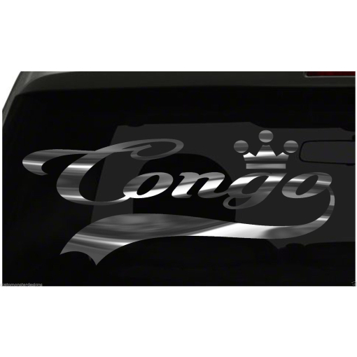 Congo sticker Country Pride Sticker all chrome and regular colors choices
