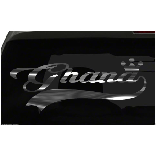Ghana sticker Country Pride Sticker all chrome and regular colors choices