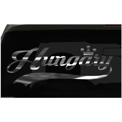 Hungary sticker Country Pride Sticker all chrome and regular colors choices