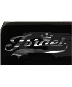 Israel sticker Country Pride Sticker all chrome and regular colors choices