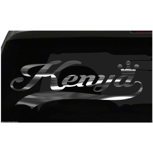 Kenya sticker Country Pride Sticker all chrome and regular colors choices