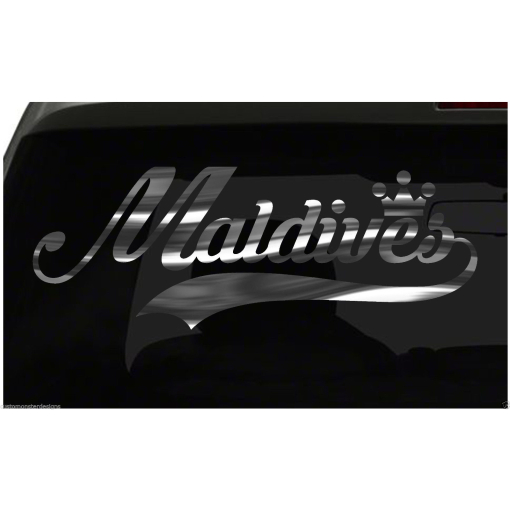 Maldives sticker Country Pride Sticker all chrome and regular colors choices