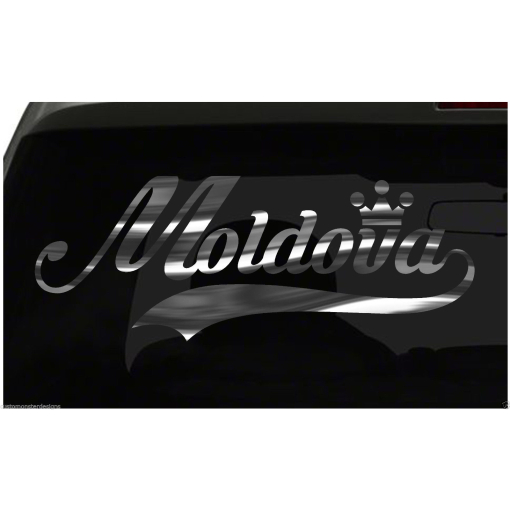 Moldova sticker Country Pride Sticker all chrome and regular colors choices