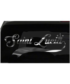 Saint Lucia sticker Country Pride Sticker all chrome and regular colors choices