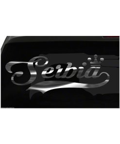 Serbia sticker Country Pride Sticker all chrome and regular colors choices