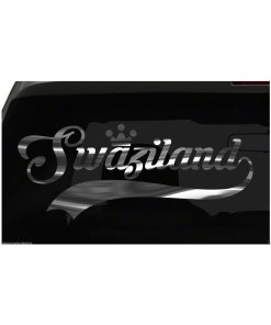 Swaziland sticker Country Pride Sticker all chrome and regular colors choices