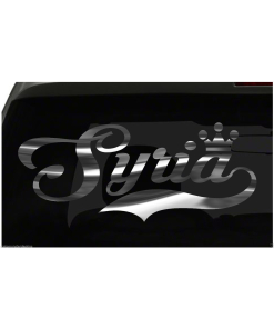 Syria sticker Country Pride Sticker all chrome and regular colors choices