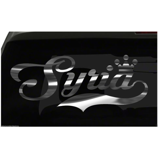 Syria sticker Country Pride Sticker all chrome and regular colors choices