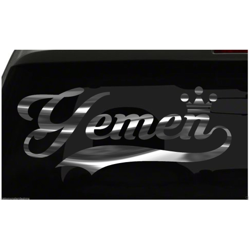 Yemen sticker Country Pride Sticker all chrome and regular colors choices