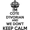 Cote d'Ivoirian Wall Sticker... 20 inches Tall We Don't Keep Calm Vinyl Wall Art