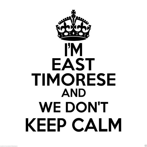 East Timorese Wall Sticker... 20 inches Tall We Don't Keep Calm Vinyl Wall Art