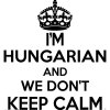 Hungarian Wall Sticker... 20 inches Tall We Don't Keep Calm Vinyl Wall Art