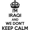 Iraqi Wall Sticker... 20 inches Tall We Don't Keep Calm Vinyl Wall Art