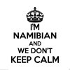 Namibian Wall Sticker... 20 inches Tall We Don't Keep Calm Vinyl Wall Art