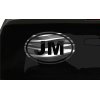 JM Sticker Jamaica Country Code oval euro chrome & regular vinyl color choices
