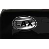 LAX Sticker Lacrosse oval euro all chrome & regular vinyl color choices