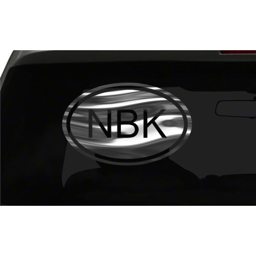 NBK Sticker Natural Born Killer oval euro chrome & regular vinyl color choices