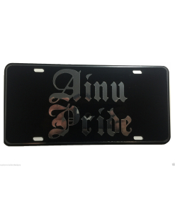 Ainu Pride License Plate All Mirror Plate & Chrome and Regular Vinyl Choices