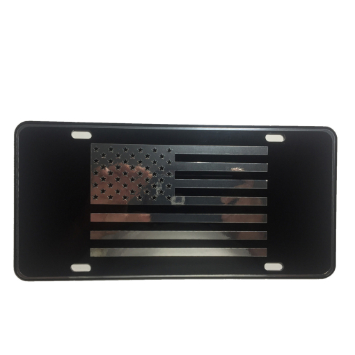 US American Flag Heavy Duty Aluminum License Plate S1