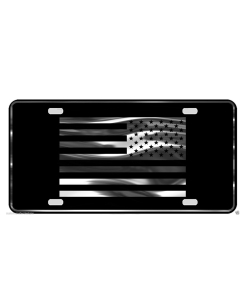 CustoMonsterDesigns Subdued US American Flag Heavy Duty Aluminum License Plate SD