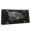 US Rugged American Flag Heavy Duty Aluminum License Plate S8