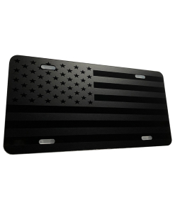 Max Level Stealth Tactical American Flag Heavy Duty Aluminum License Plate Subdued S14