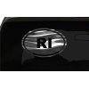 RI Sticker Rhode Island oval euro chrome & regular vinyl color choices