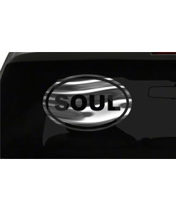 Soul Sticker Jesus God Religious oval euro chrome & regular vinyl color choices