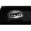 PYRO Sticker Fire Funny oval euro chrome & regular vinyl color choices
