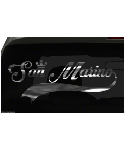 San Marino sticker Country Pride Sticker all chrome and regular colors choices