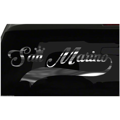 San Marino sticker Country Pride Sticker all chrome and regular colors choices
