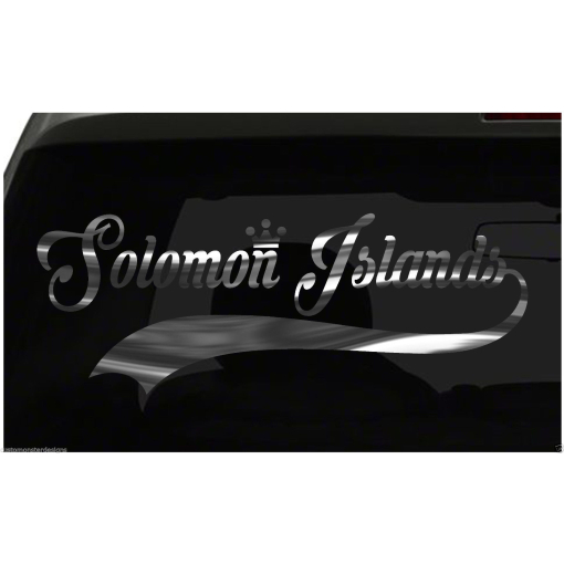 Solomon Islands sticker Country Sticker all chrome and regular colors choices