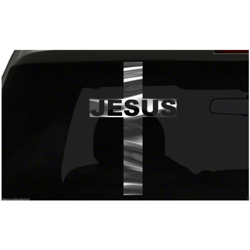JESUS CROSS Sticker Minister Priest Pastor all chrome and regular vinyl color